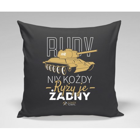 Poduszka Czarna Niy Kożdy Ryży je Żadny