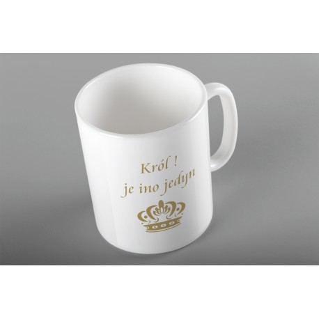 Kubek Biały Król je ino Jedyn