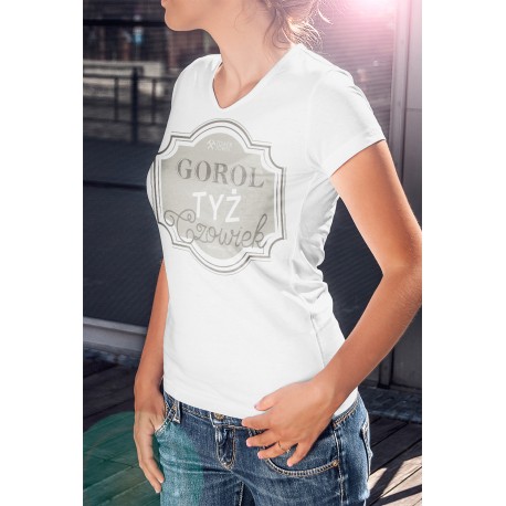 Koszulka Biała Damska Gorol Tyż Czowiek