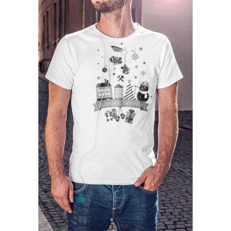 Koszulka Biała Męska Ślonskie Świynta1