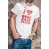 Koszulka Biała Męska I love Wrak Race Silesia