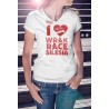 Koszulka Biała Damska I love Wrak Race Silesia