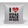 Poduszka Biała I love Wrak Race Silesia