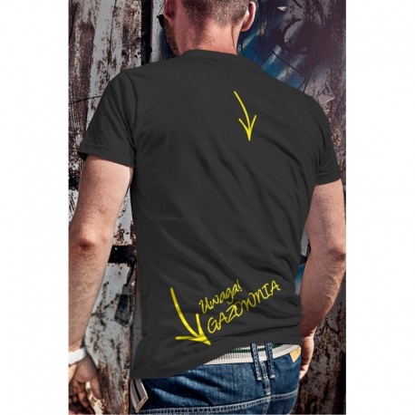 Koszulka Czarna Męska Uwaga Gazownia