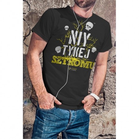 Koszulka Czarna Męska Niy Tykej Sztromu