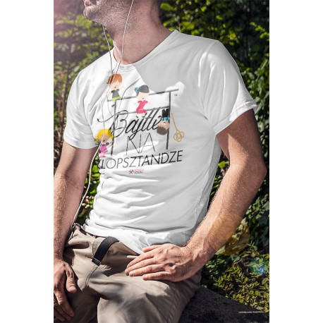 Koszulka Biała Męska Bajtle na Klopsztandze