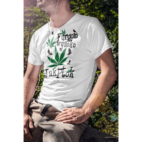 Koszulka Biała Męska Furgom Wysoko